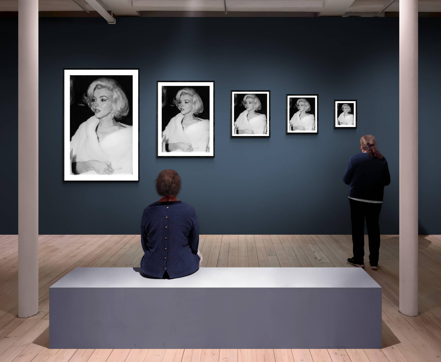 Marilyn Monroe Wearing a Fur Stole