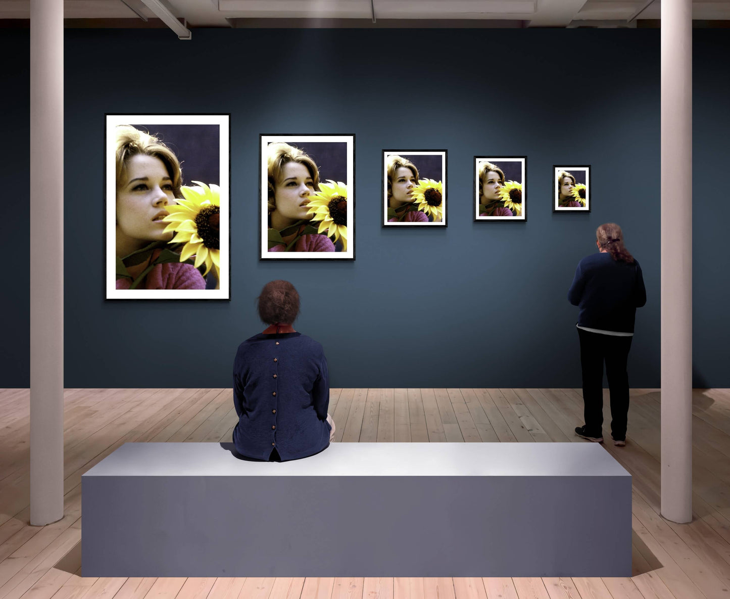 Jane Fonda mit Sonnenblume