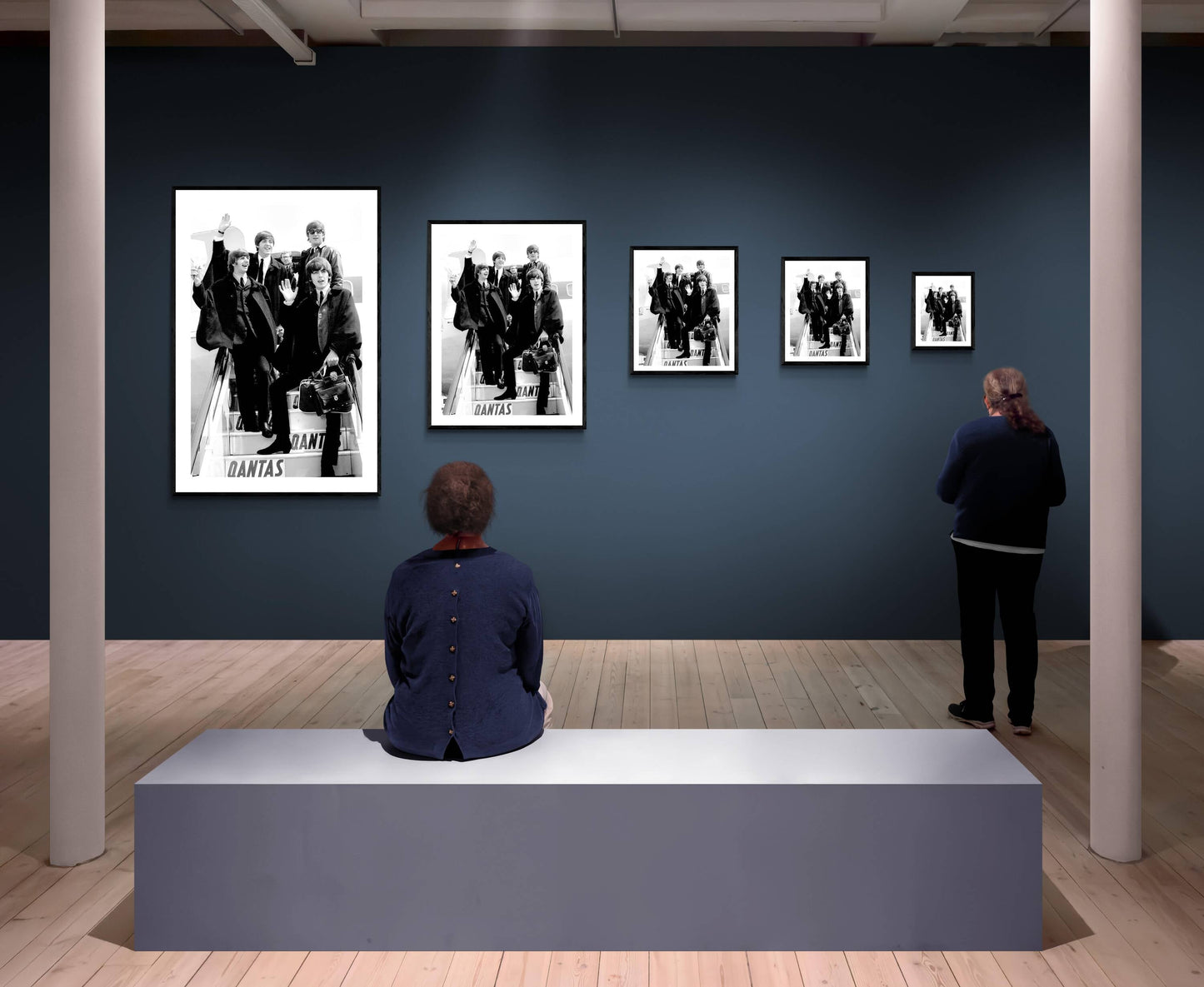 The Beatles arriving in London