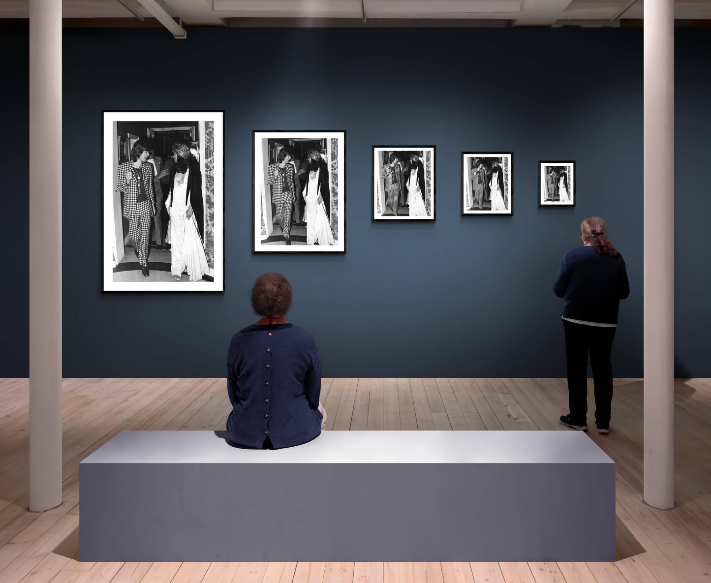 Mick and Bianca Jagger in Paris