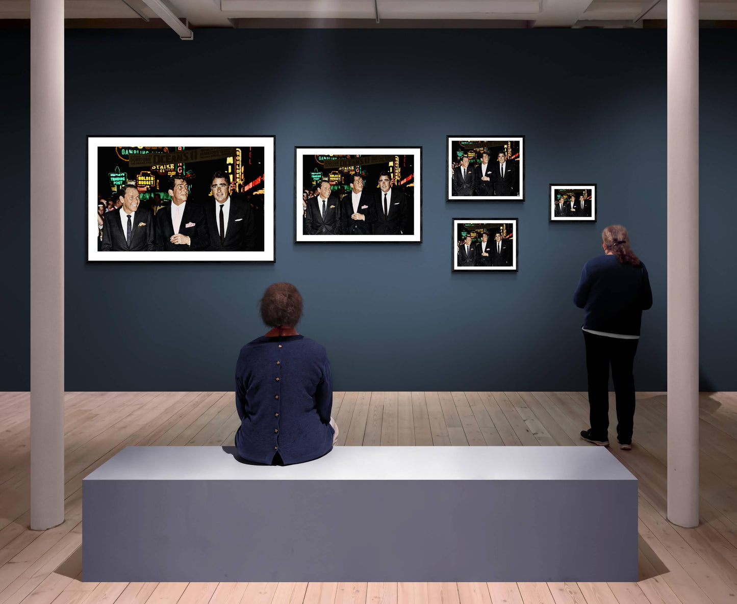 Frank Sinatra, Dean Martin und Peter Lawford in Vegas zur Premiere von „Ocean’s Eleven“