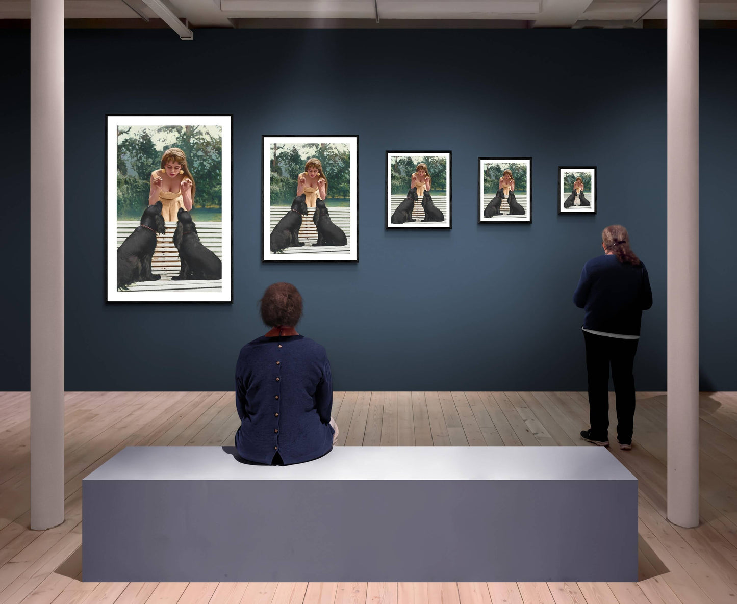 Brigitte Bardot mit ihren Hunden