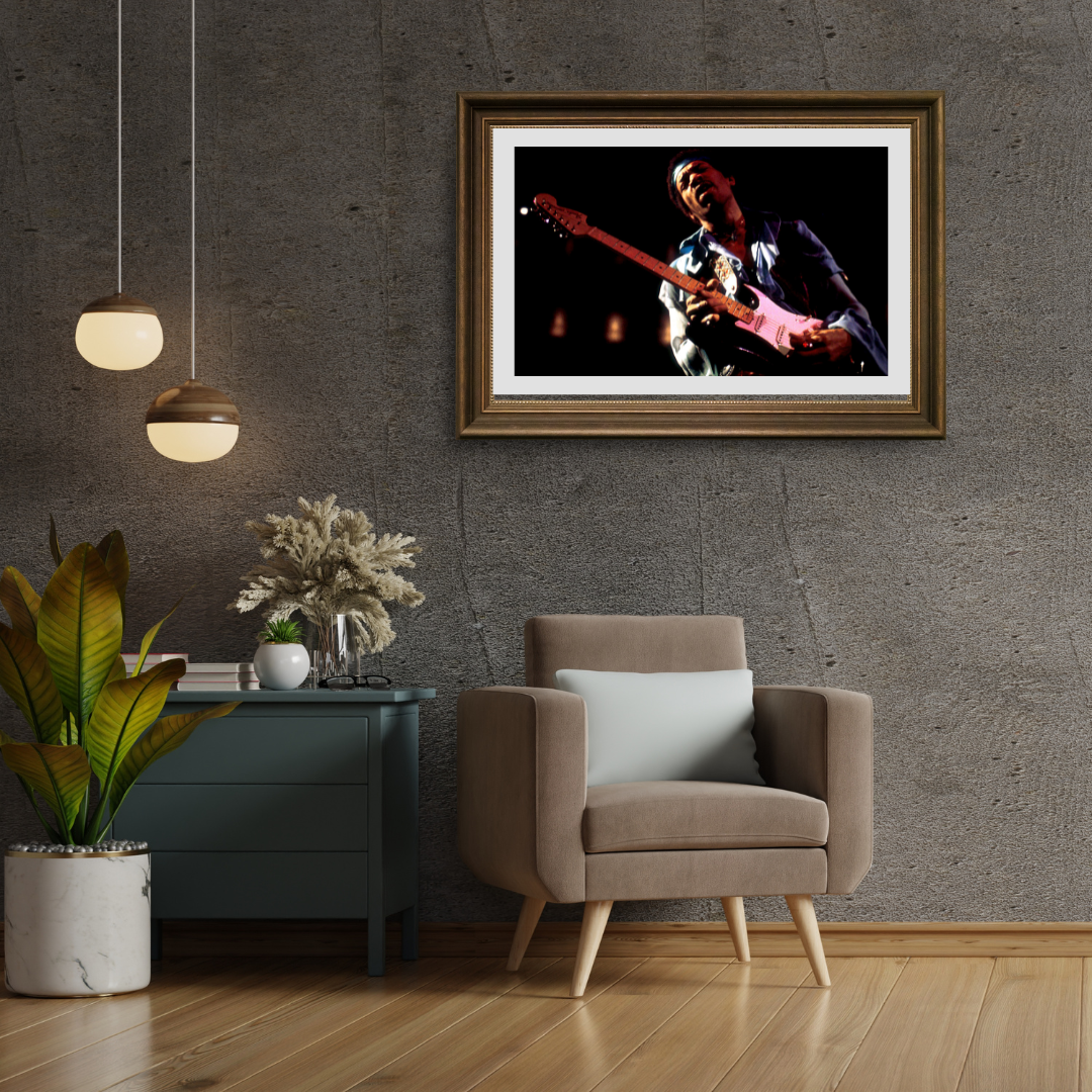 Jimi Hendrix spielt Gitarre