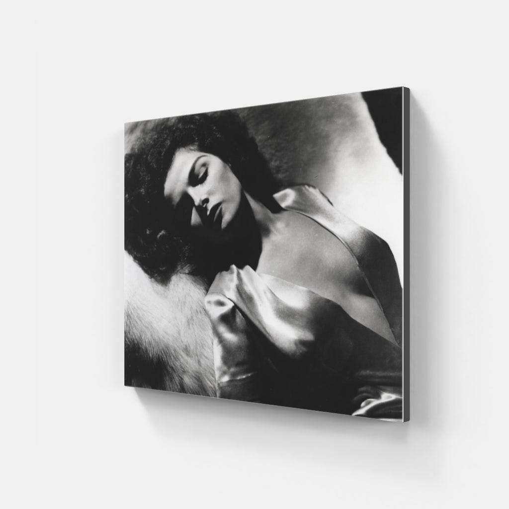 Jane Russell Dramatic Pinup in Silk