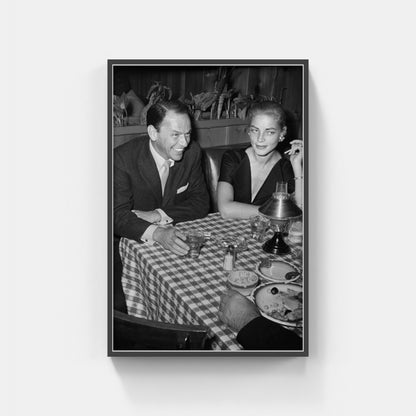 Frank Sinatra and Lauren Bacall at Villa Capri