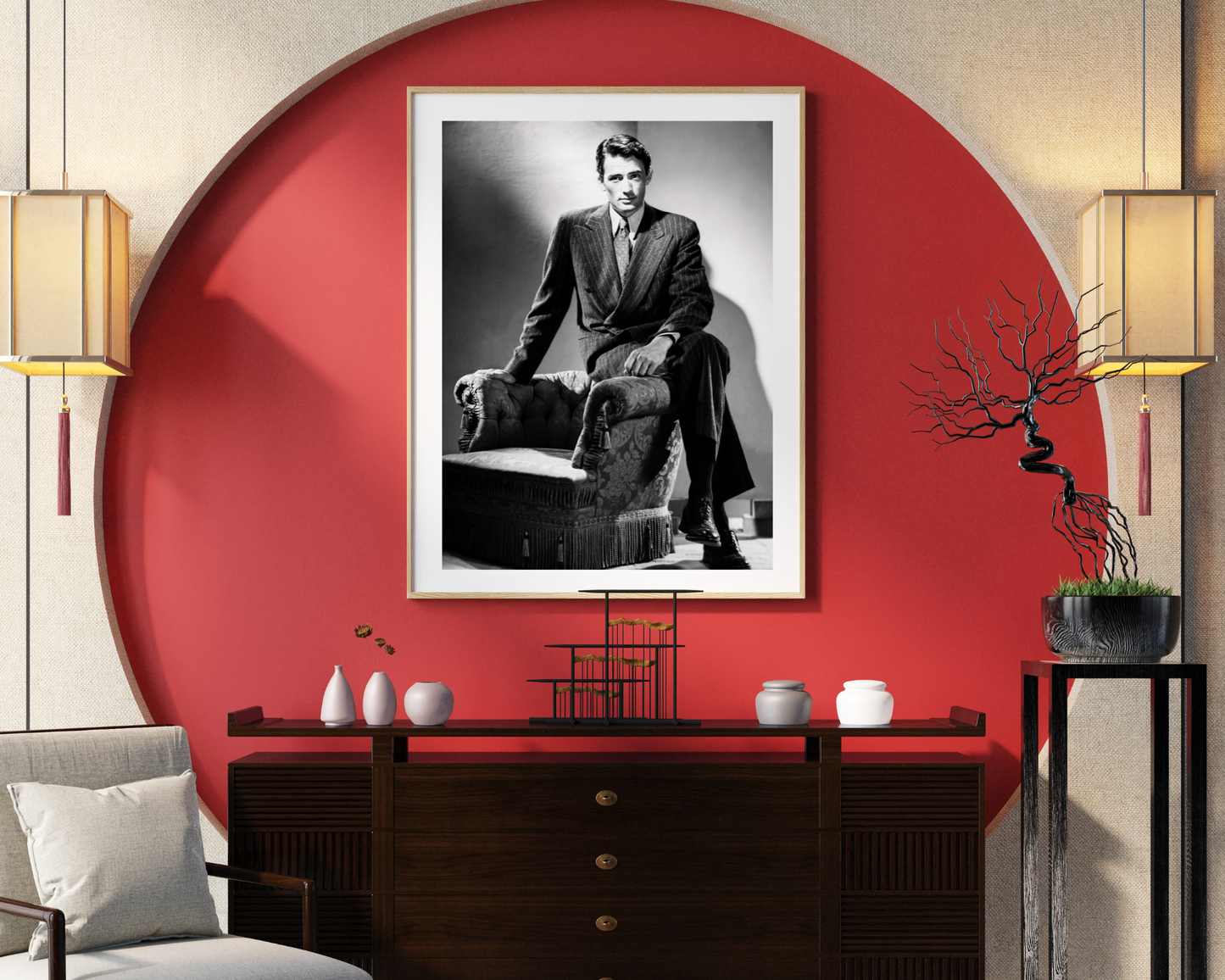 Gregory Peck Posed in the Studio