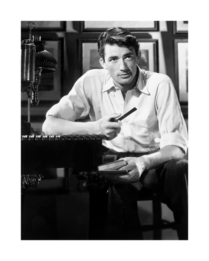 Gregory Peck Posed with Pipe