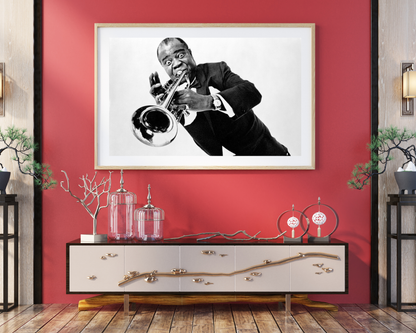 Louis Armstrong Quirky Trumpet Portrait
