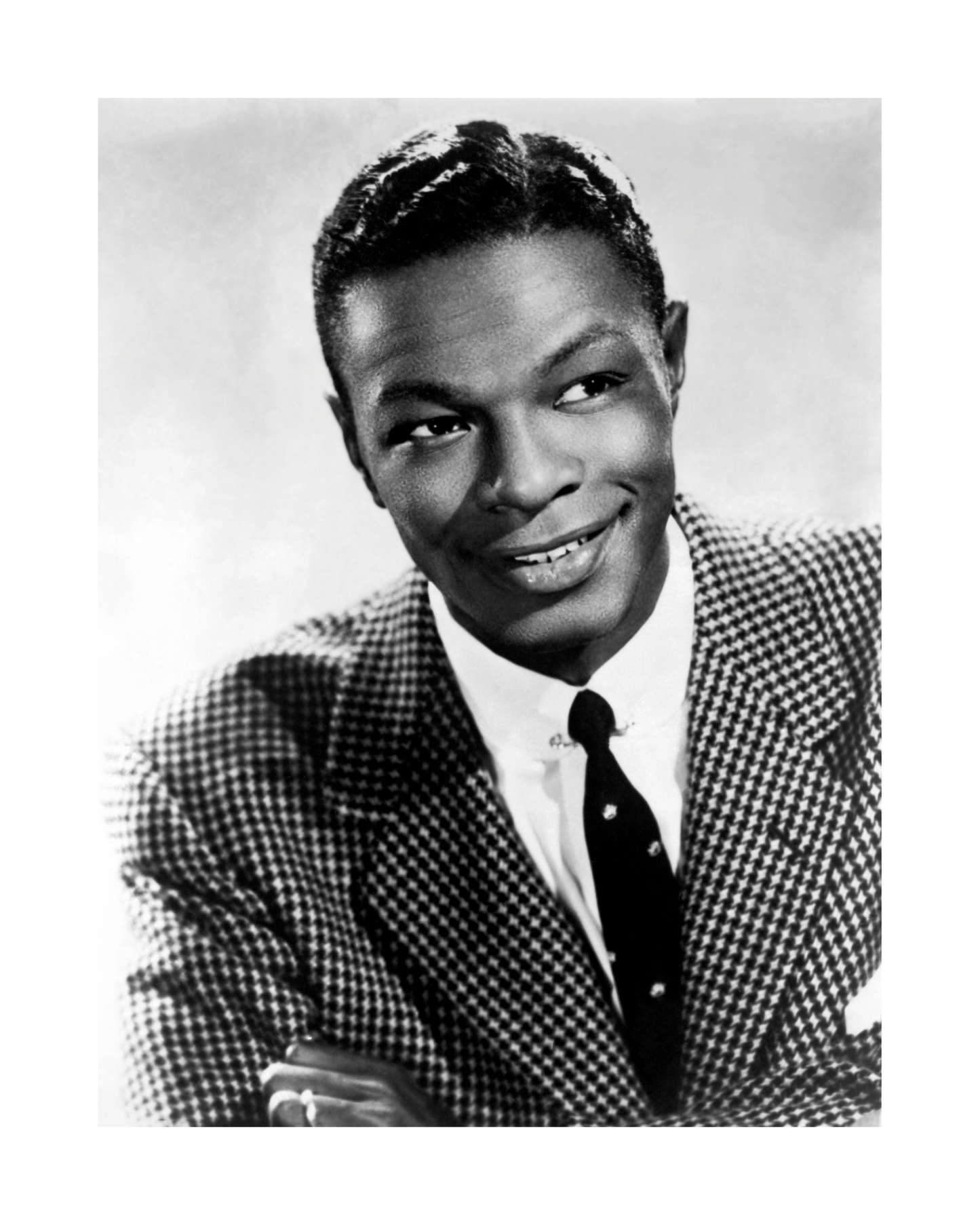 Nat King Cole Smiling in the Studio