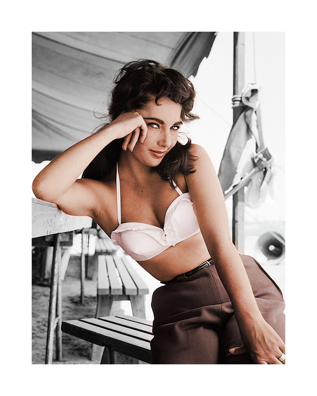 Elizabeth Taylor am Set von „Giant“