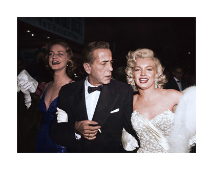 Lauren Bacall, Humphrey Bogart et Marilyn Monroe à la première