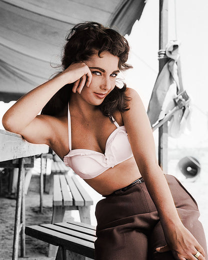 Elizabeth Taylor am Set von „Giant“