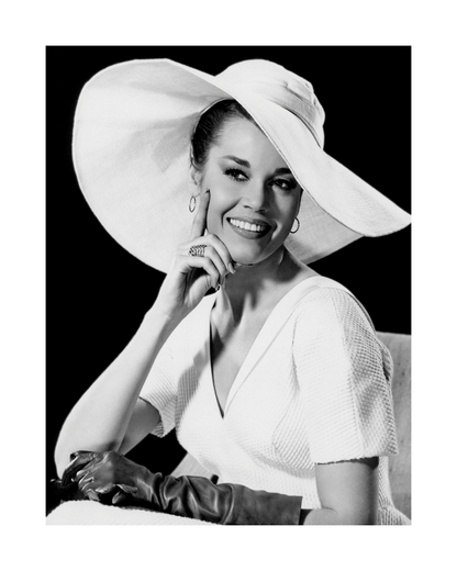 Jane Fonda Smiling in Hat