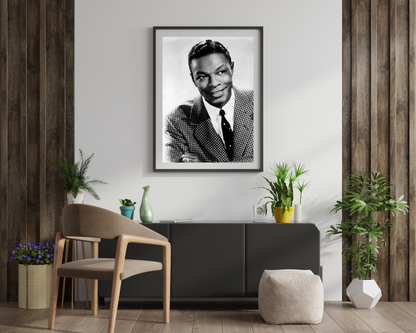 Nat King Cole Smiling in the Studio