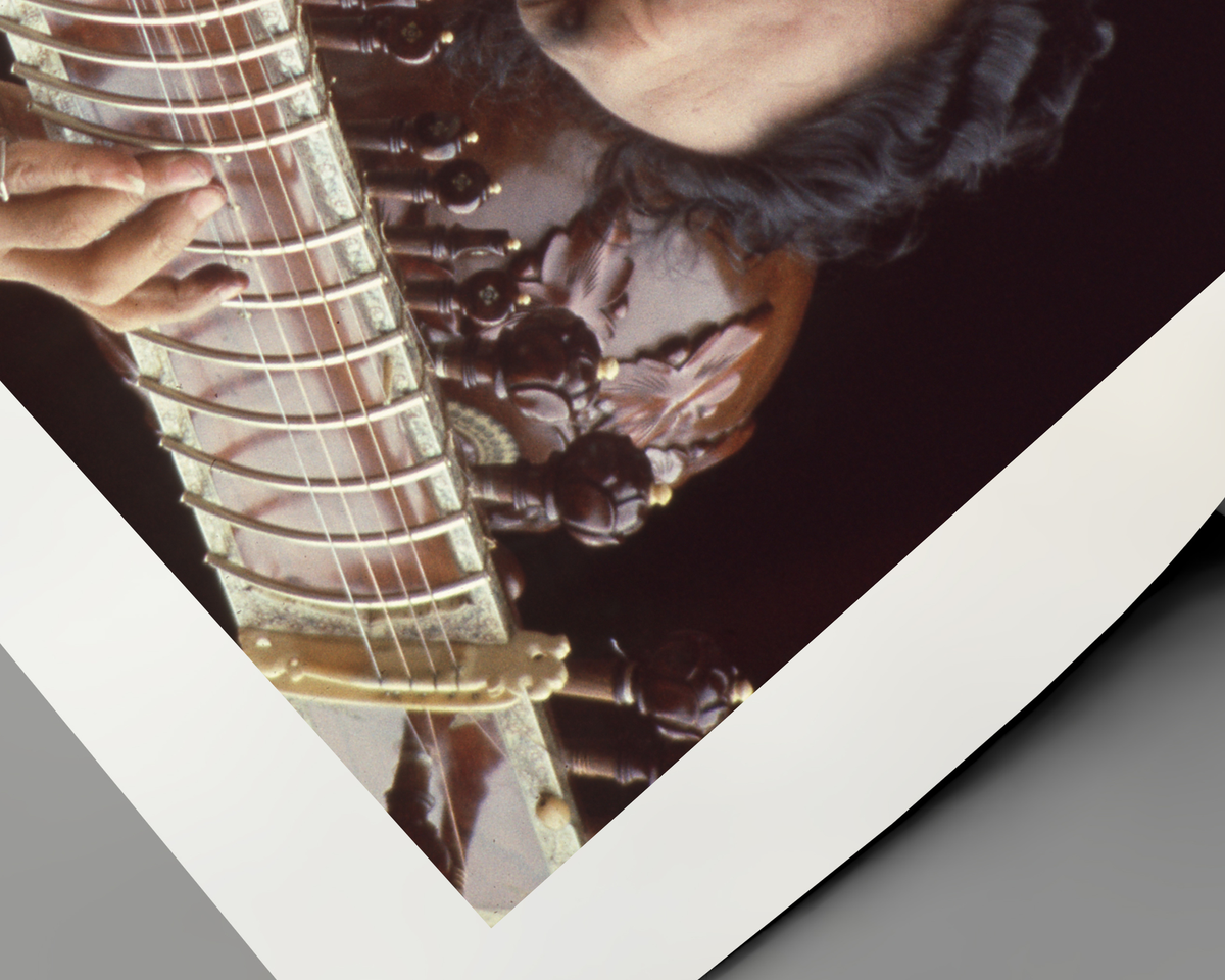Ravi Shankar Playing Sitar on Stage