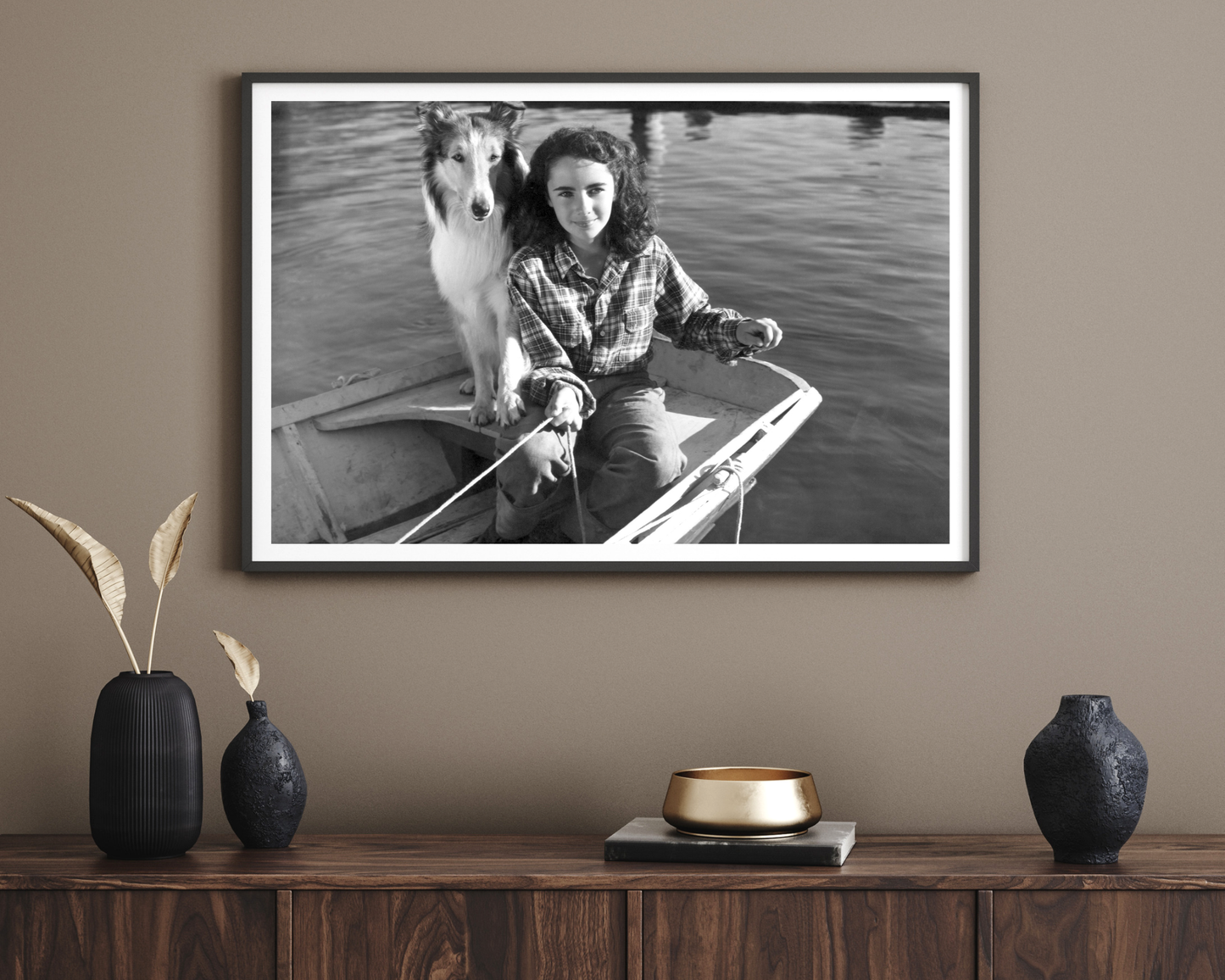 Elizabeth Taylor Sitting in Boat