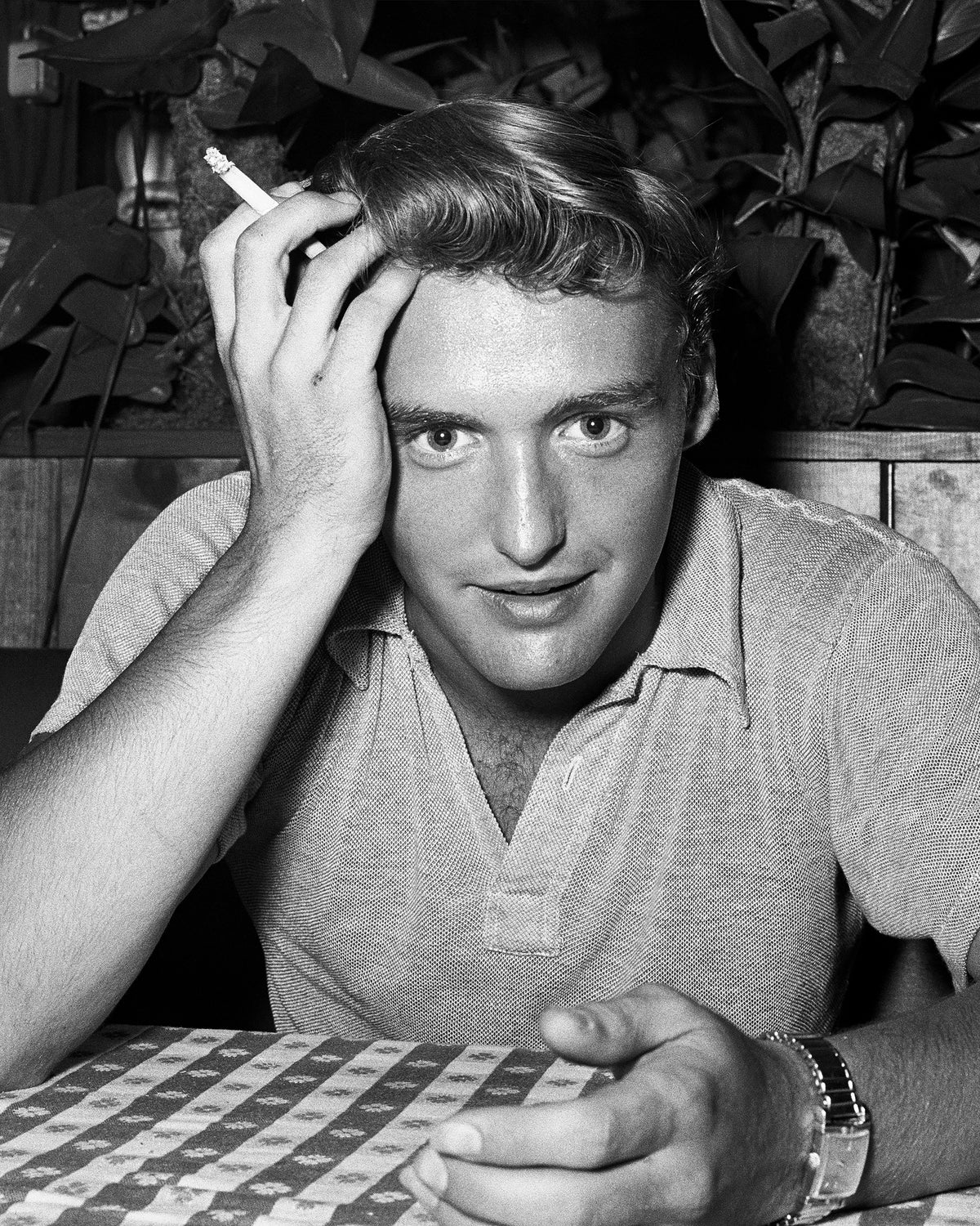 Dennis Hopper Smoking at Villa Capri