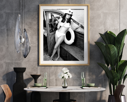Raquel Welch Bikini on Boat