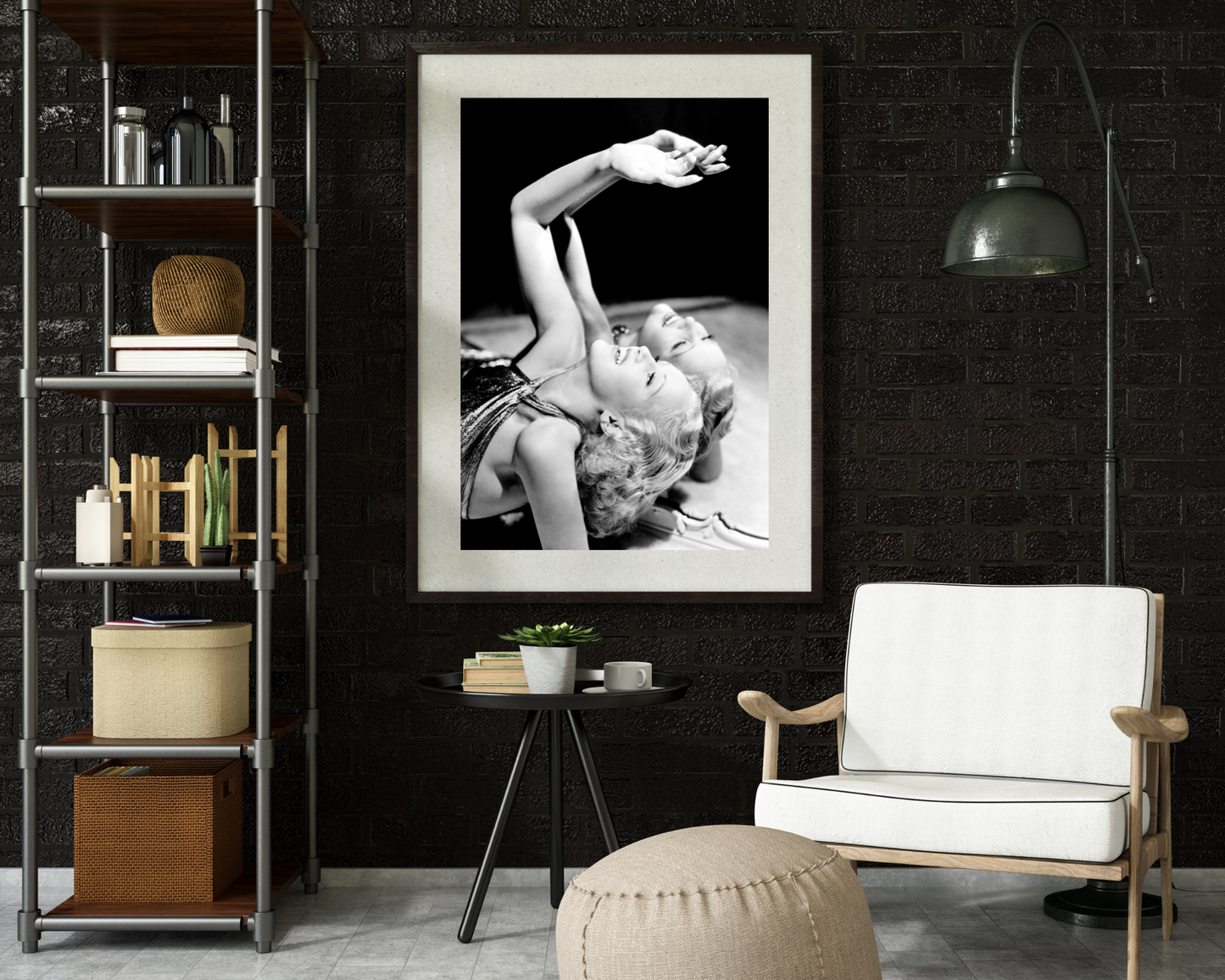 Betty Grable Posed in Mirror