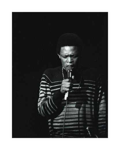 Hugh Masekela on Microphone at Monterey Pop