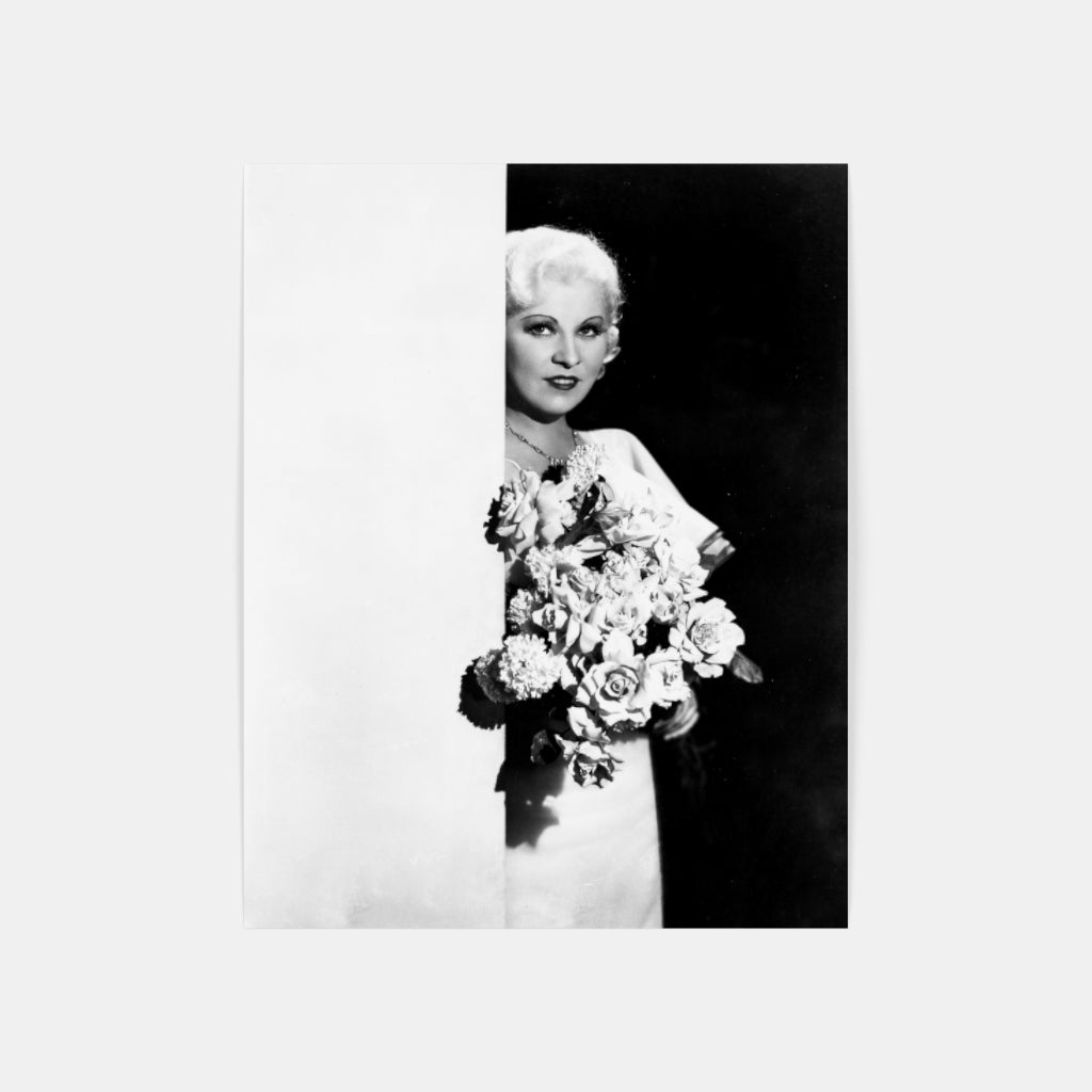 Mae West with Flowers