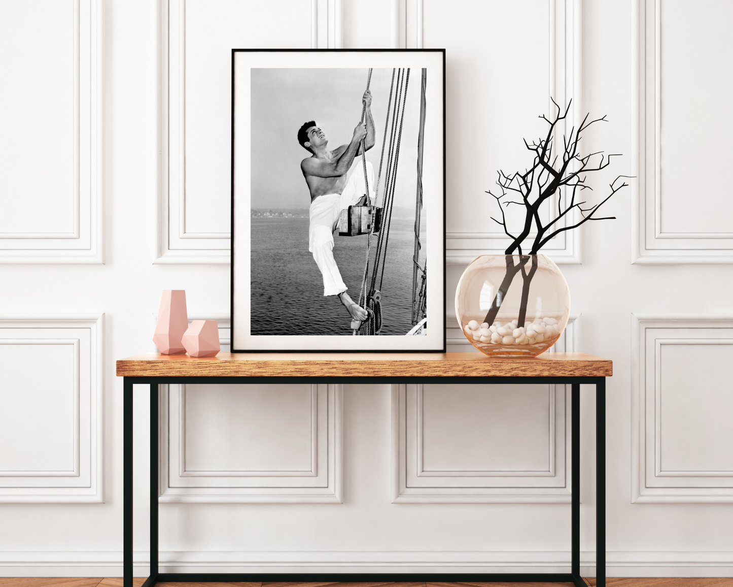 Tony Curtis on Sailboat