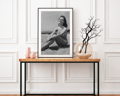 Young Brigitte Bardot on the Beach