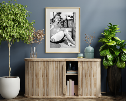 Sophia Loren with Beach Ball