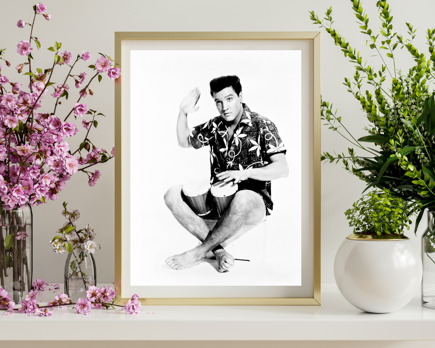 Elvis Presley Playing Drums