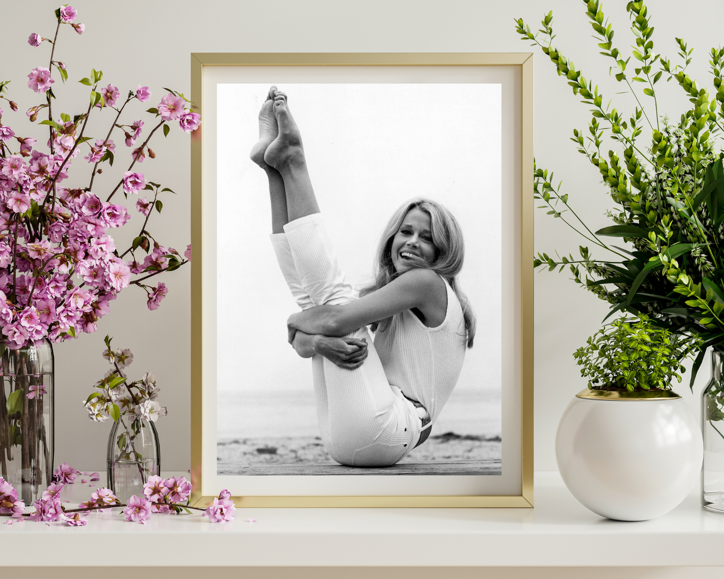 Jane Fonda: Beach Acrobat