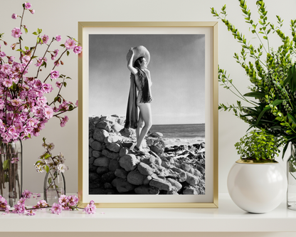 Rita Hayworth on the Shore