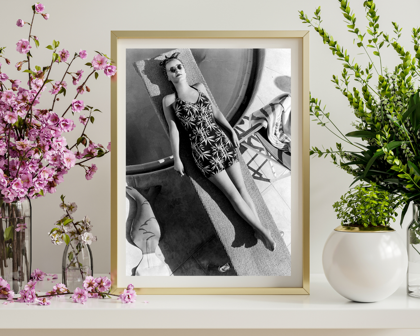 Bette Davis on Diving Board