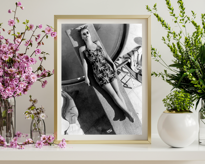 Bette Davis on Diving Board