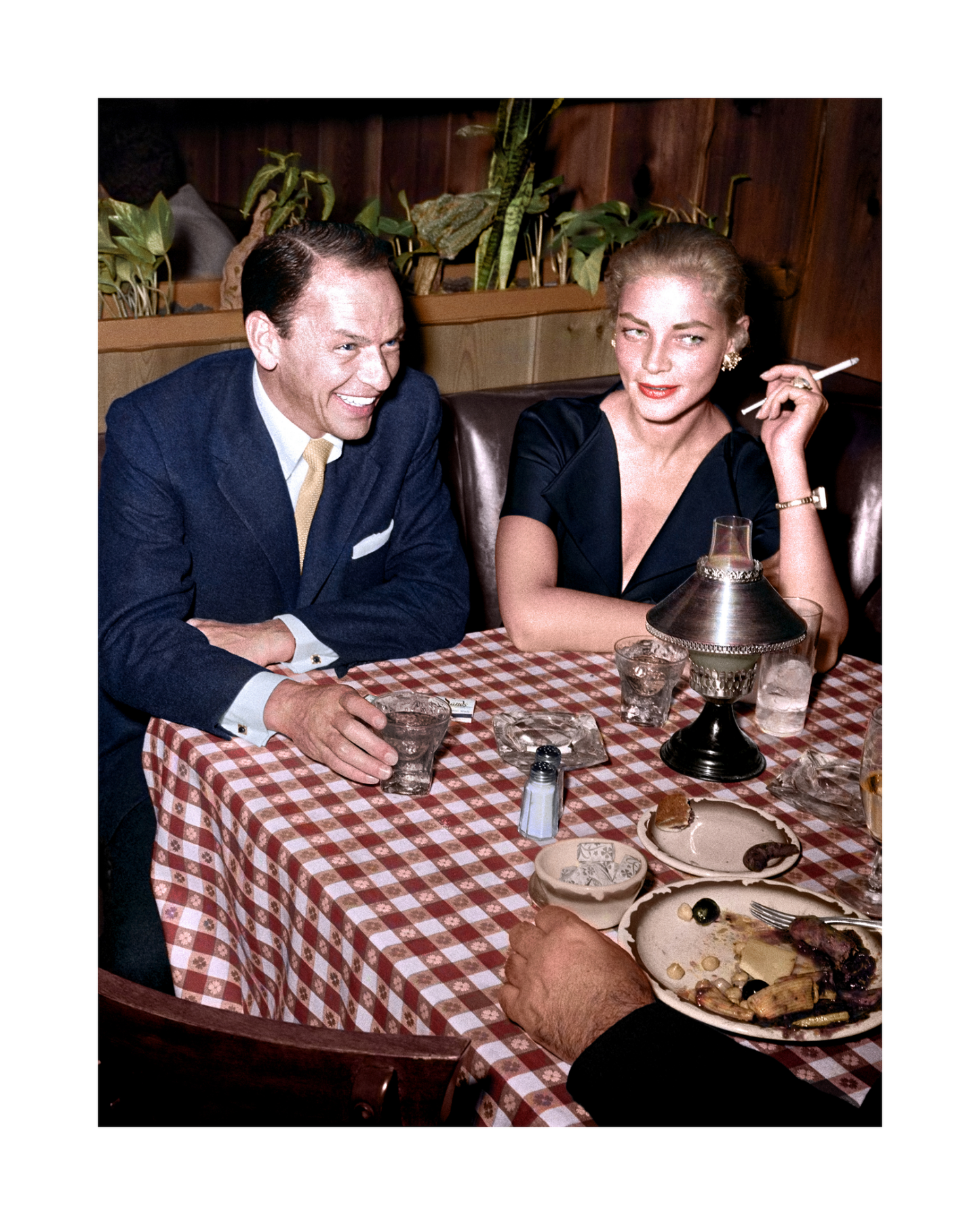 Frank Sinatra and Lauren Bacall at Villa Capri