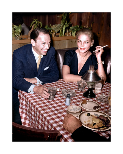 Frank Sinatra and Lauren Bacall at Villa Capri