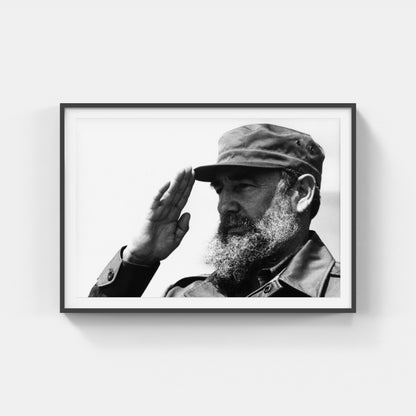 Fidel Castro Saluting