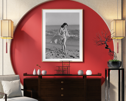 Susan Hayward Walking on the Beach