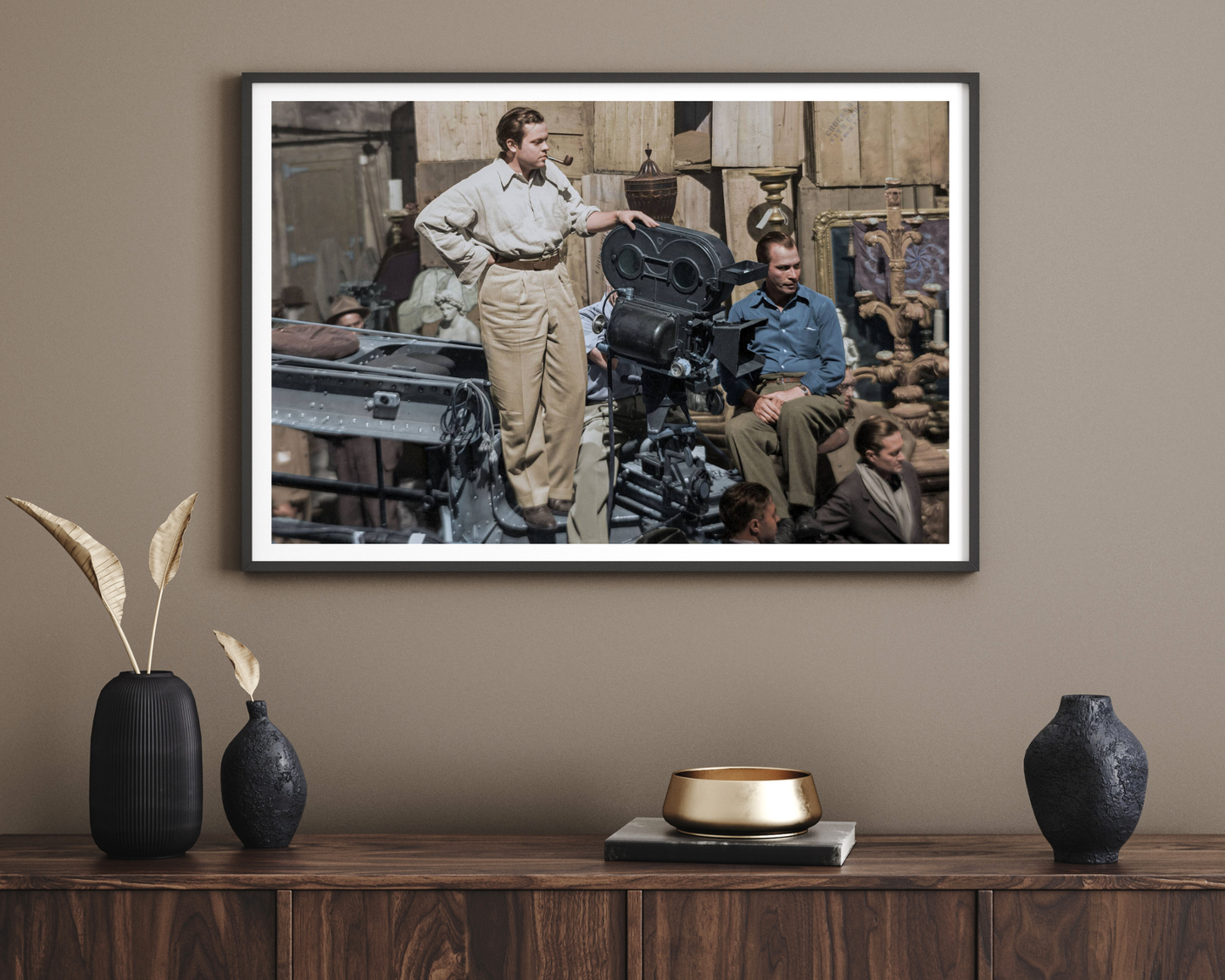 Orson Welles sur le tournage de Citizen Kane