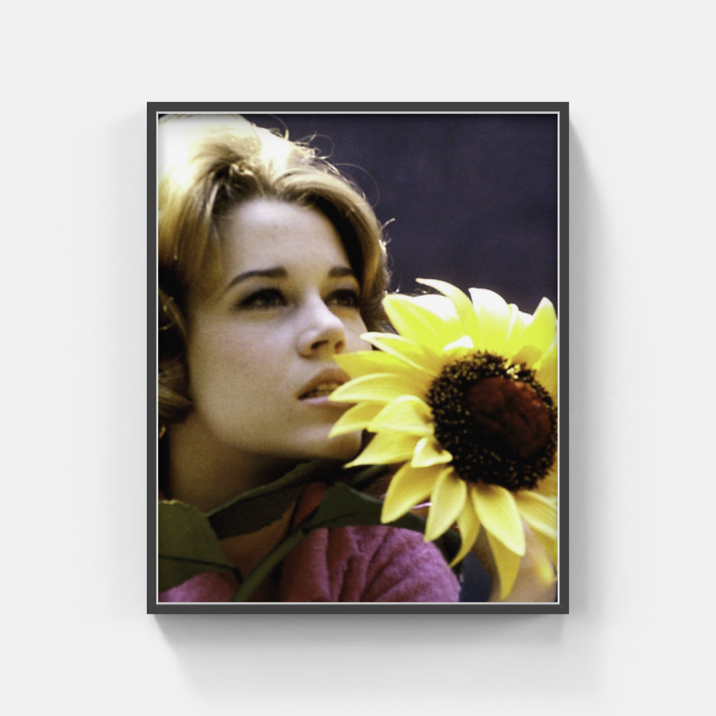 Jane Fonda with Sunflower