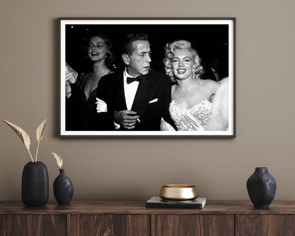 Lauren Bacall, Humphrey Bogart und Marilyn Monroe bei der Premiere