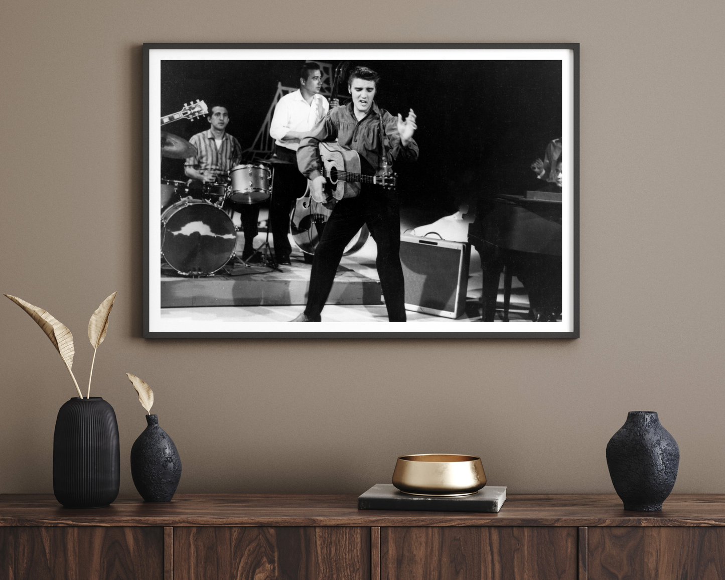 Elvis Presley Performing on Stage