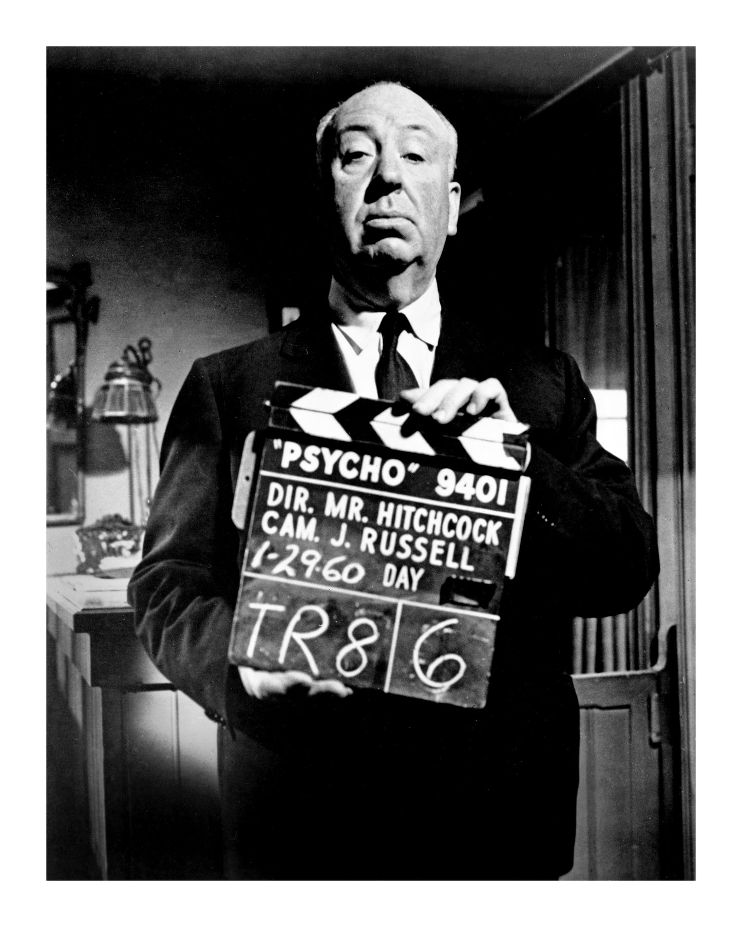 Hitchcock sur le tournage de « Psychose »