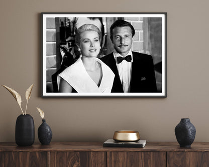 Grace Kelly et Oleg Cassini à l'avant-première de Fenêtre sur cour