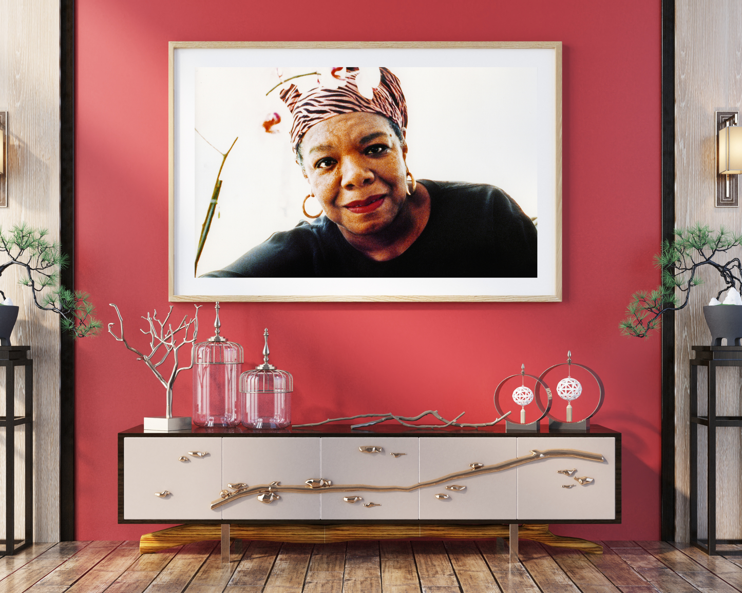 Maya Angelou with Orchids