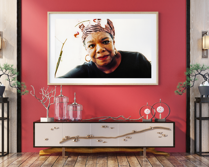 Maya Angelou with Orchids