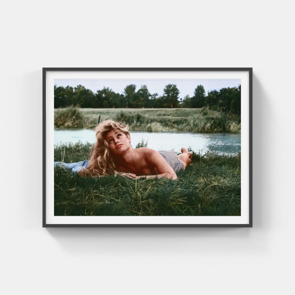 Brigitte Bardot Lying in Grass