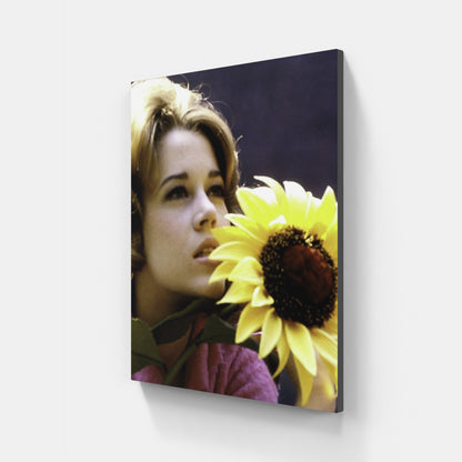 Jane Fonda with Sunflower