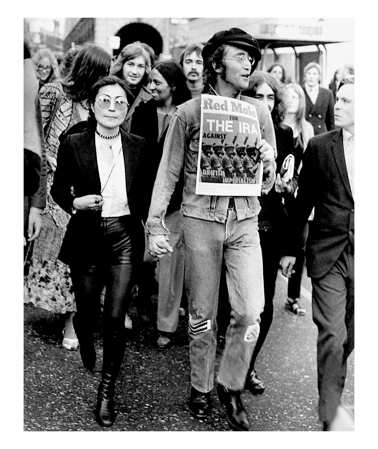 John Lennon and Yoko Ono in London