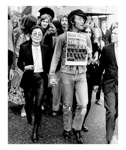 John Lennon and Yoko Ono in London