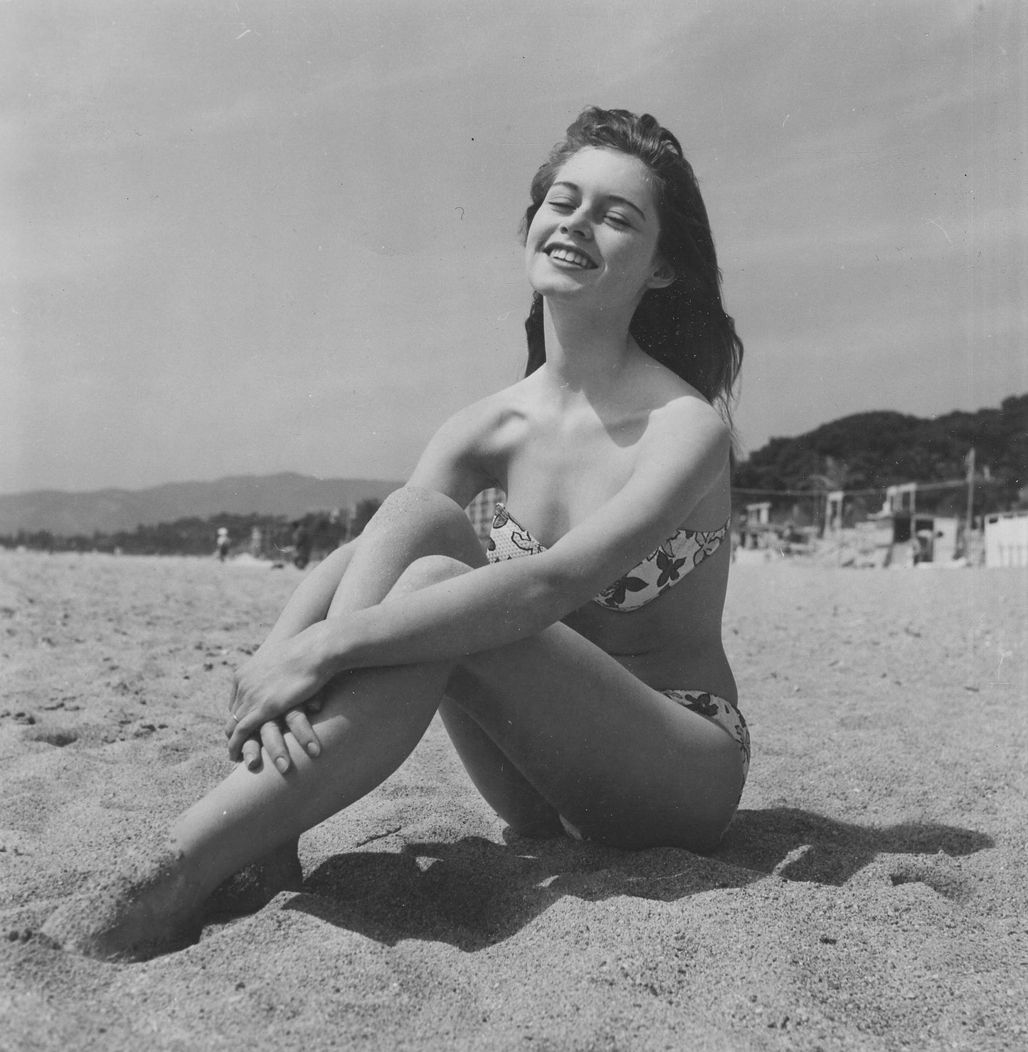 Young Brigitte Bardot on the Beach